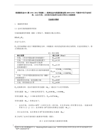 EU11942012LED与定向灯实施措施对市场监督要求