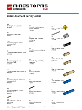 ev3教育版零件清单