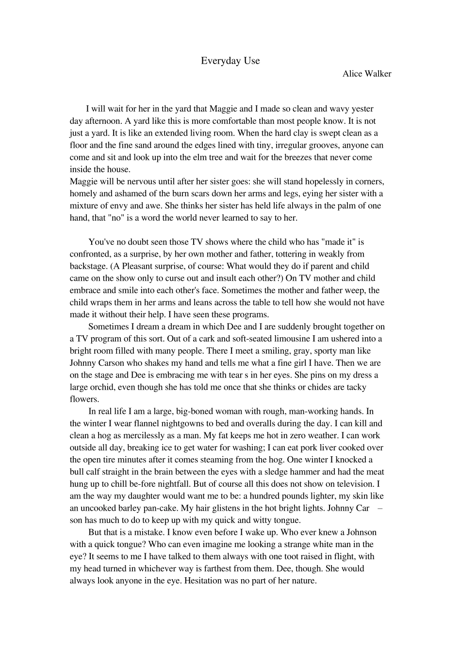 EverydayUse原文+译文_第1页