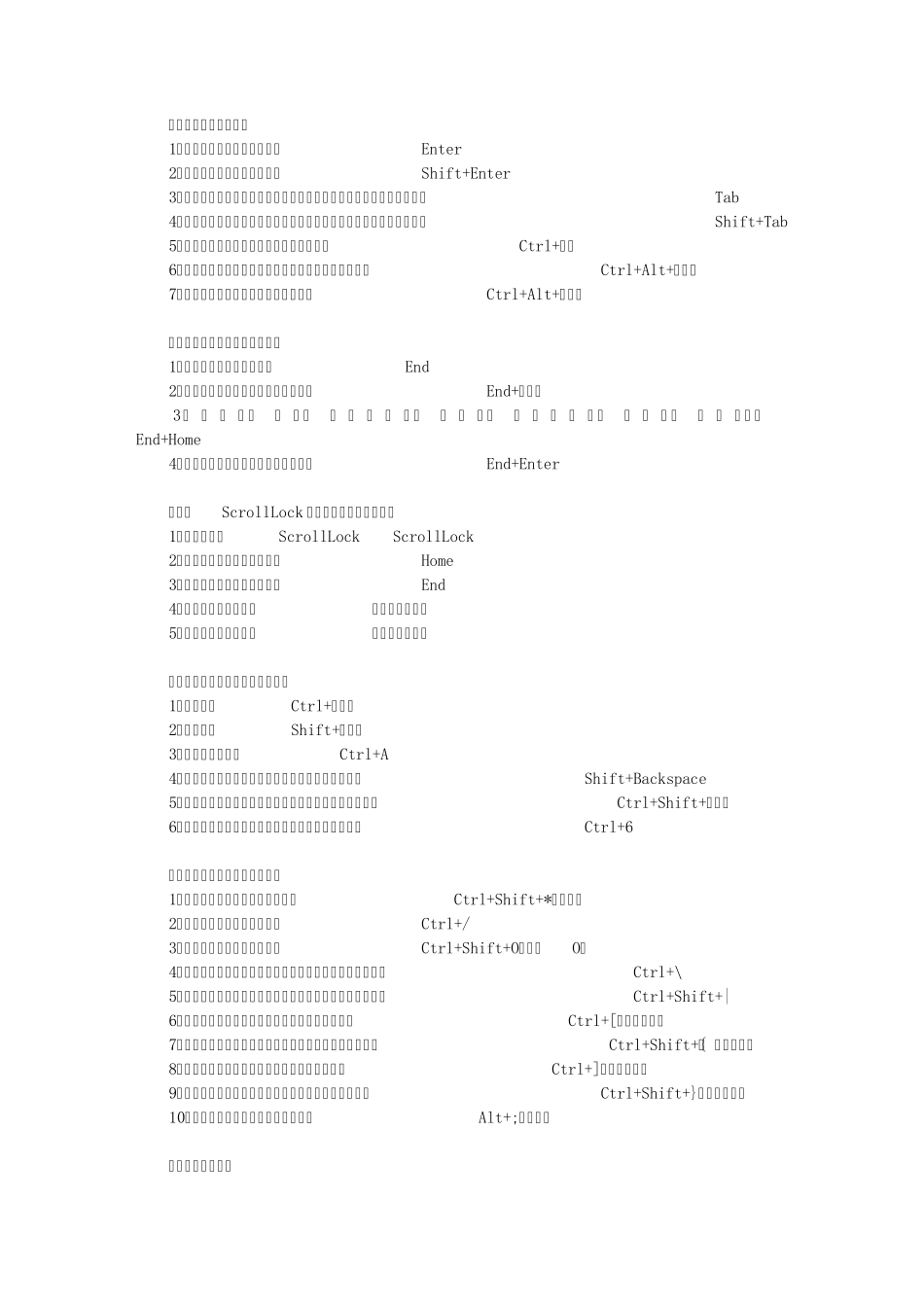 excel2003和2007表格中常用快捷键大全_第2页