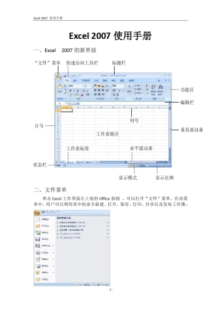 Excel2007使用手册