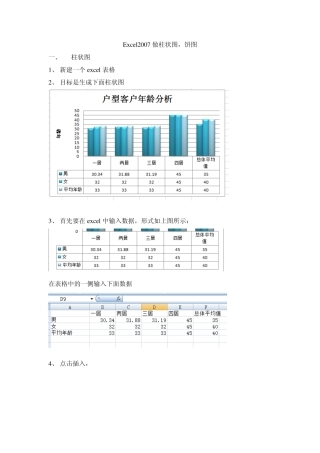 Excel2007做柱状图、饼图