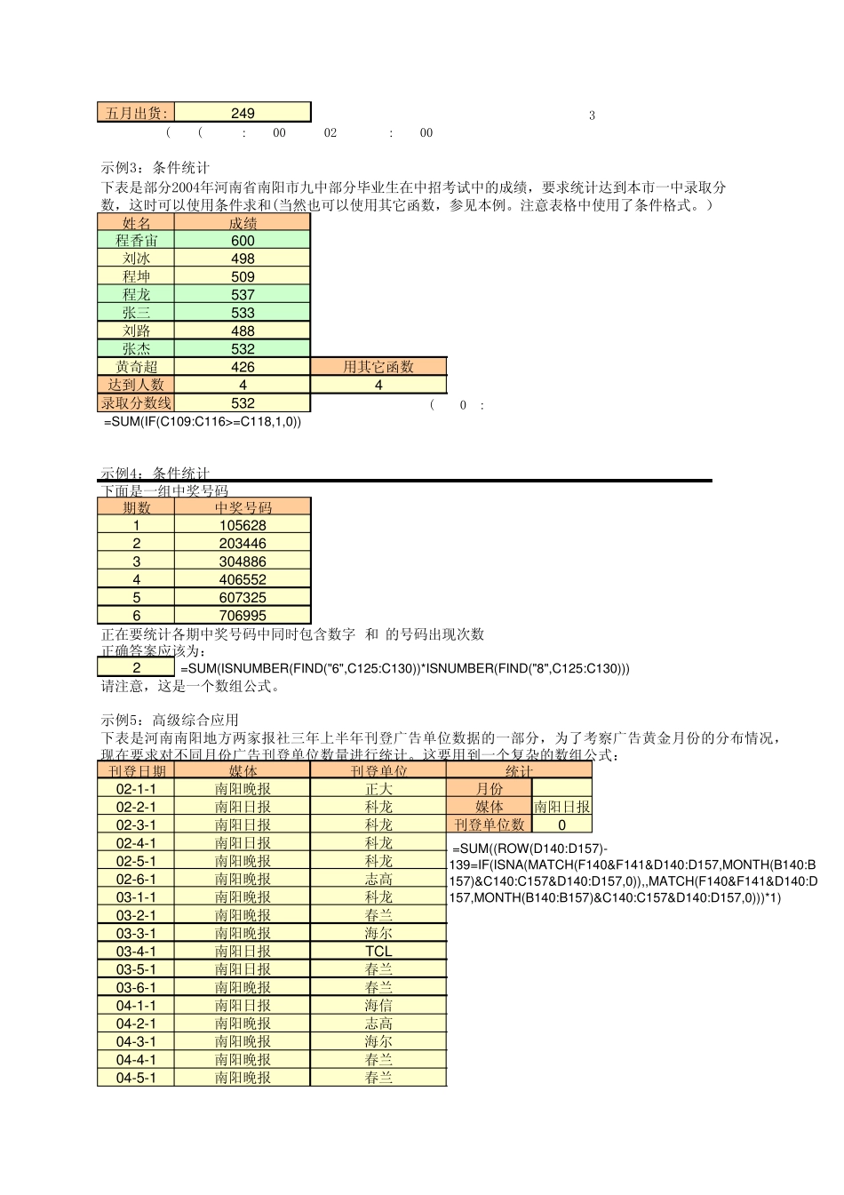 ExcelSUM函数高级用法示例_第3页