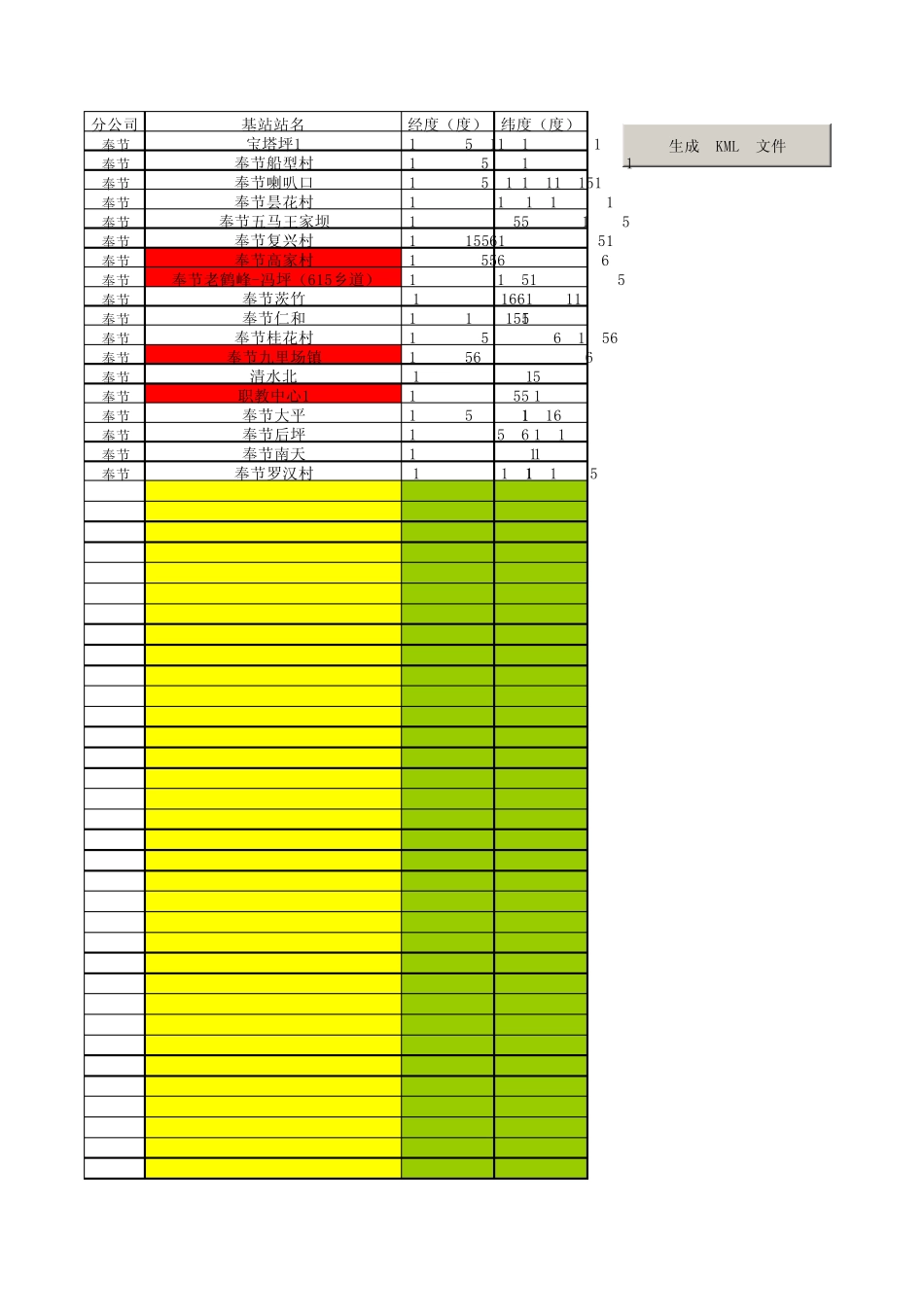 ExcelToKmlOKGoogleEarthKML生成器(没有方向)副本_第1页