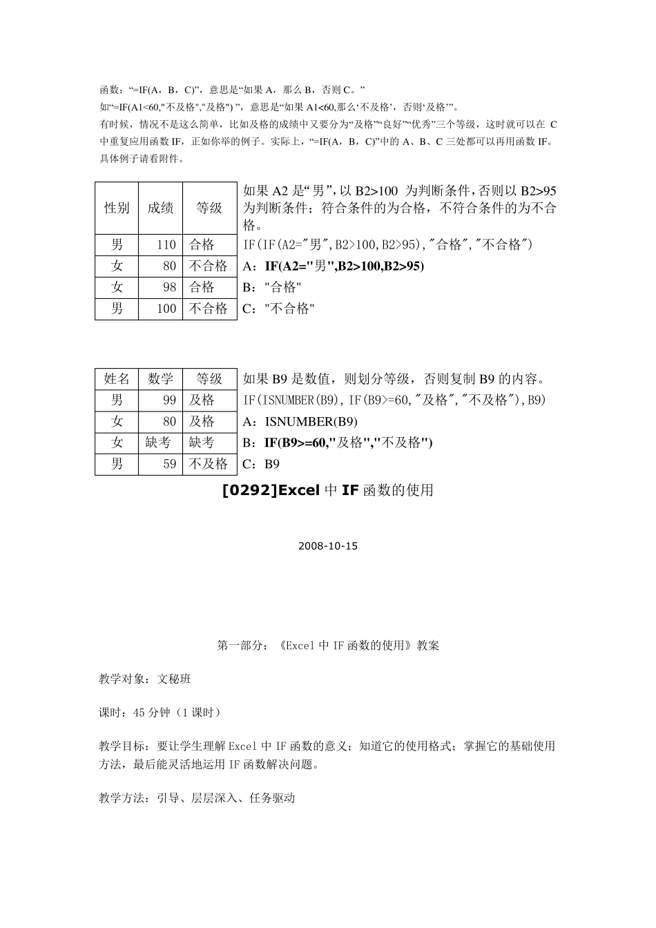 excel中if函数用法_第1页