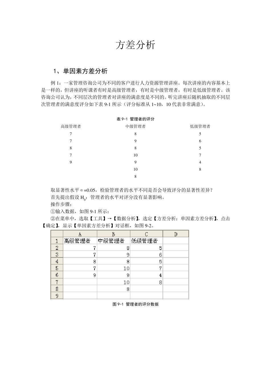 EXCEL中方差分析_第1页