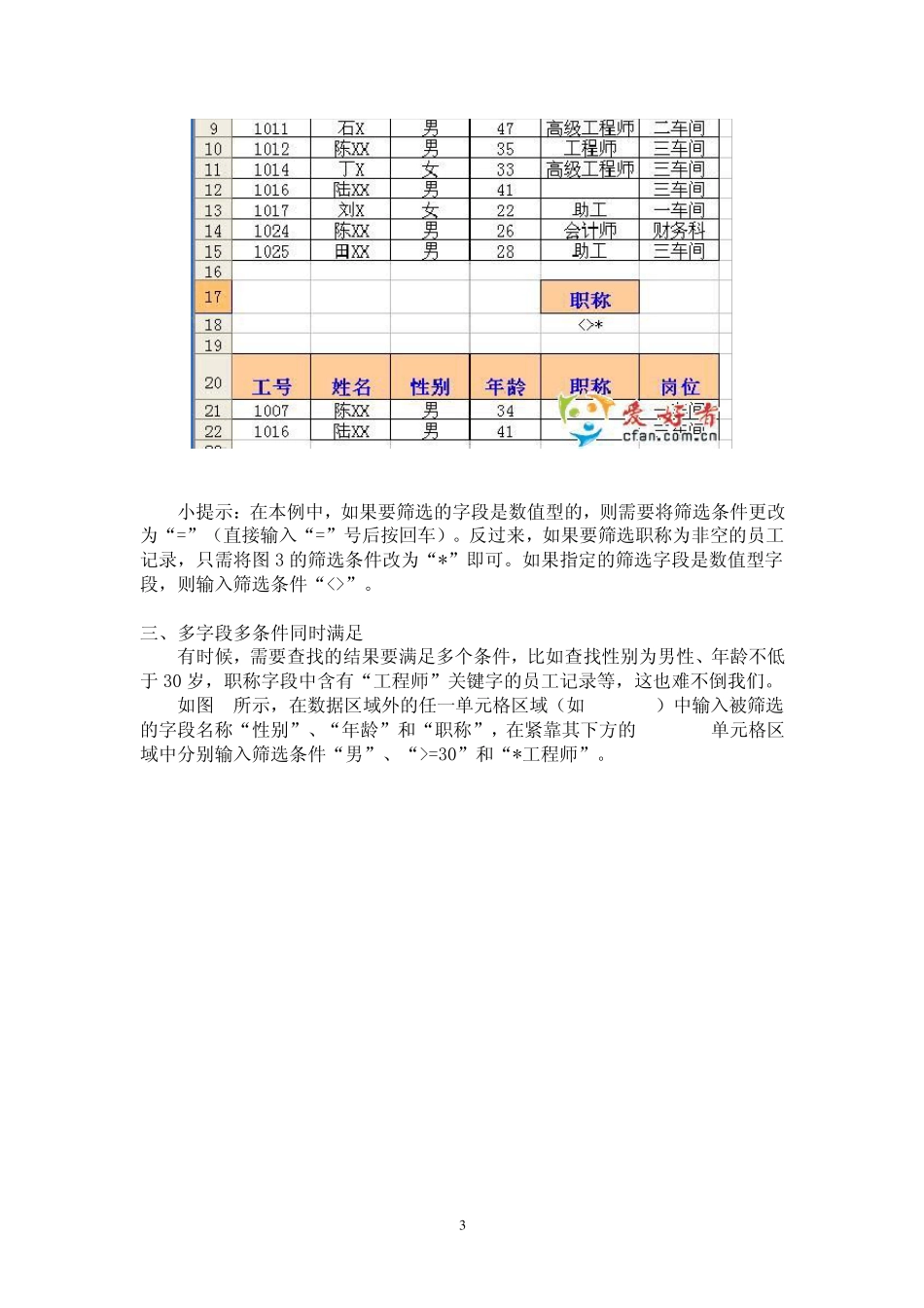 Excel中的高级筛选技巧_第3页