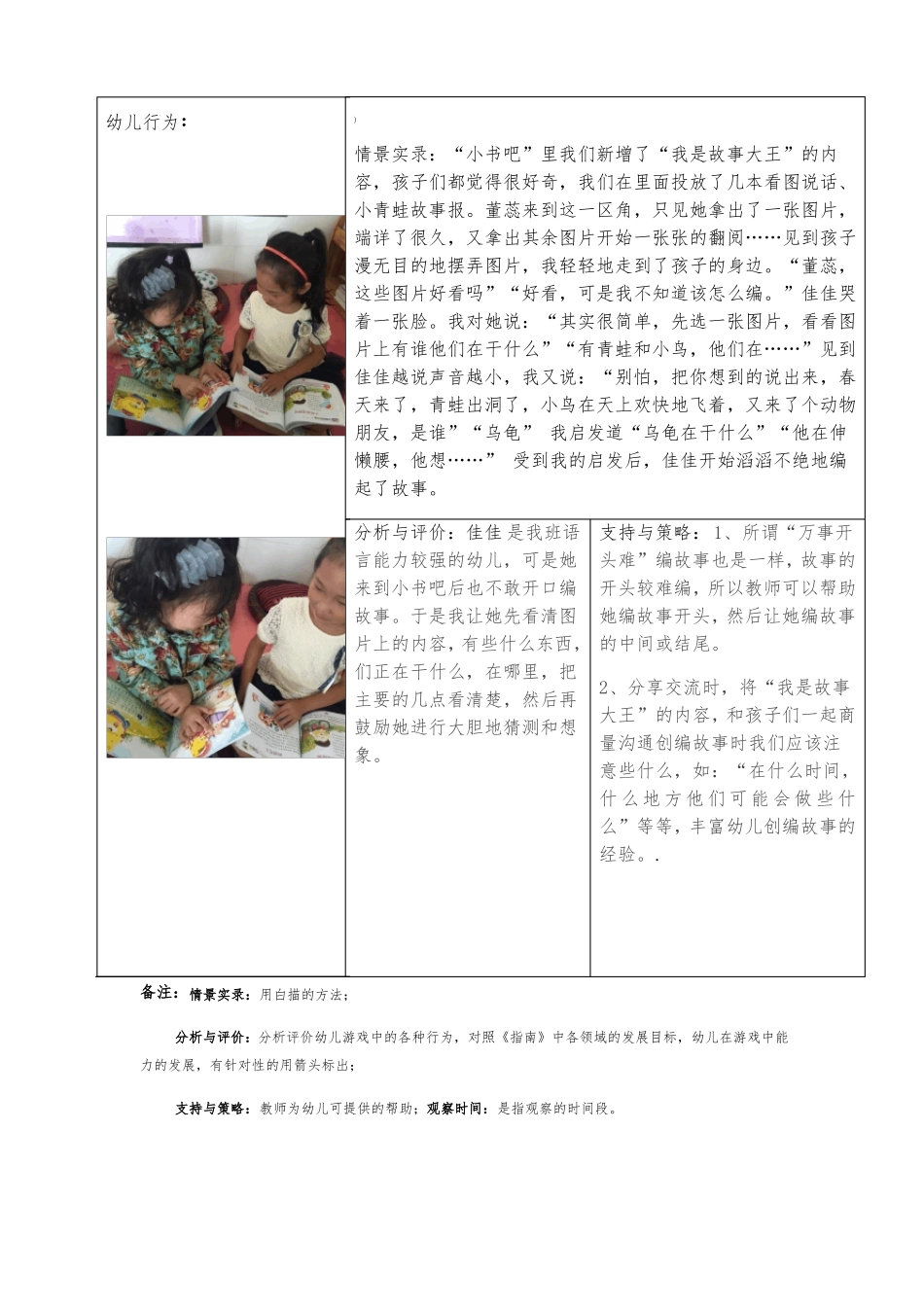 幼儿园阅读区观察记录5篇_第3页