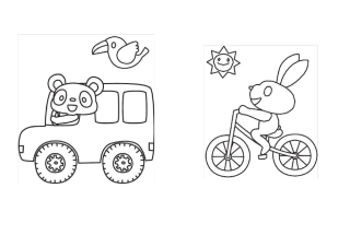 幼儿涂色汽车类