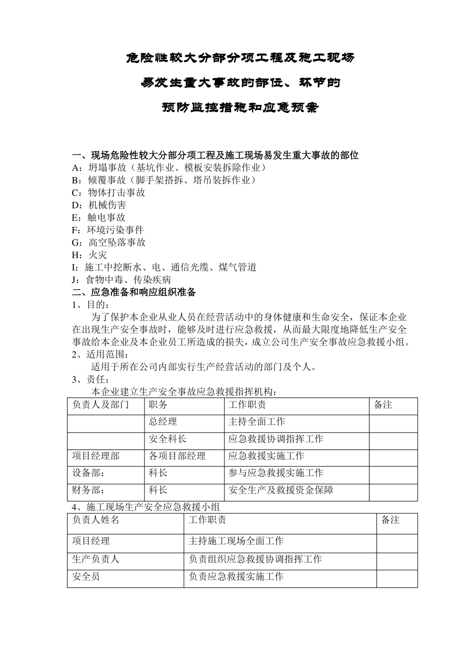 应急预案一套完整的建筑应急预案_第1页