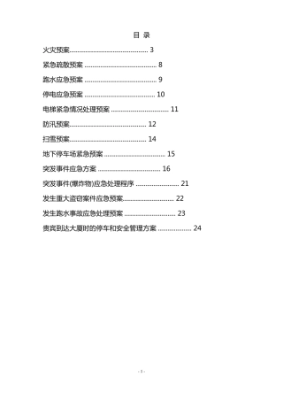 应急预案大厦物业管理应急预案