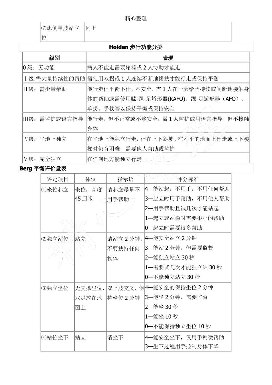 康复评定量表格模板_第3页