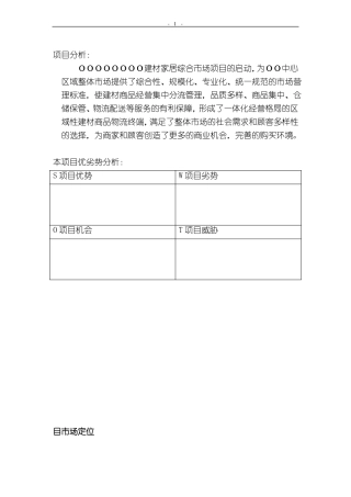 建材场招商方案