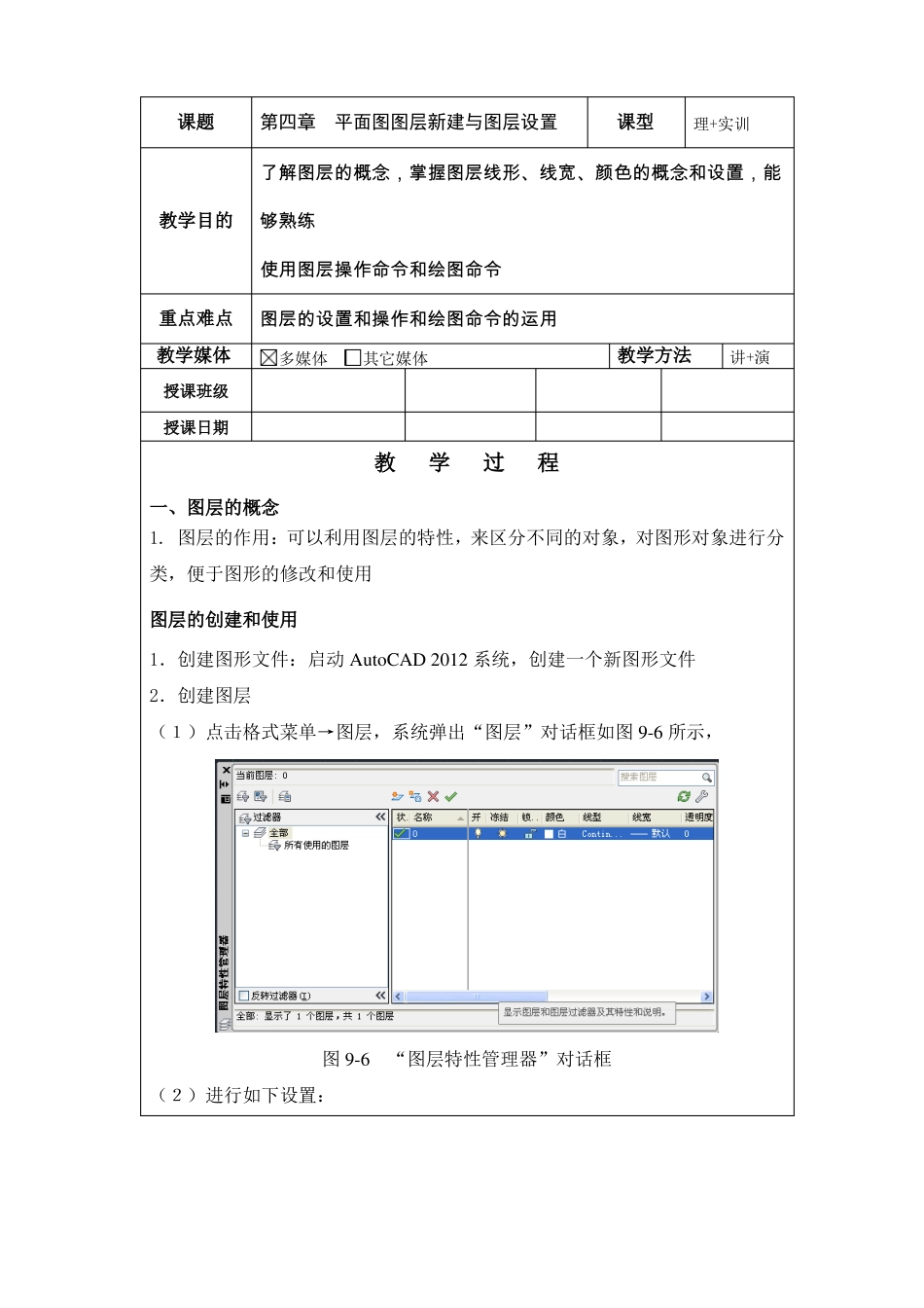 建筑CAD平面图图层新建和图层设置_第1页