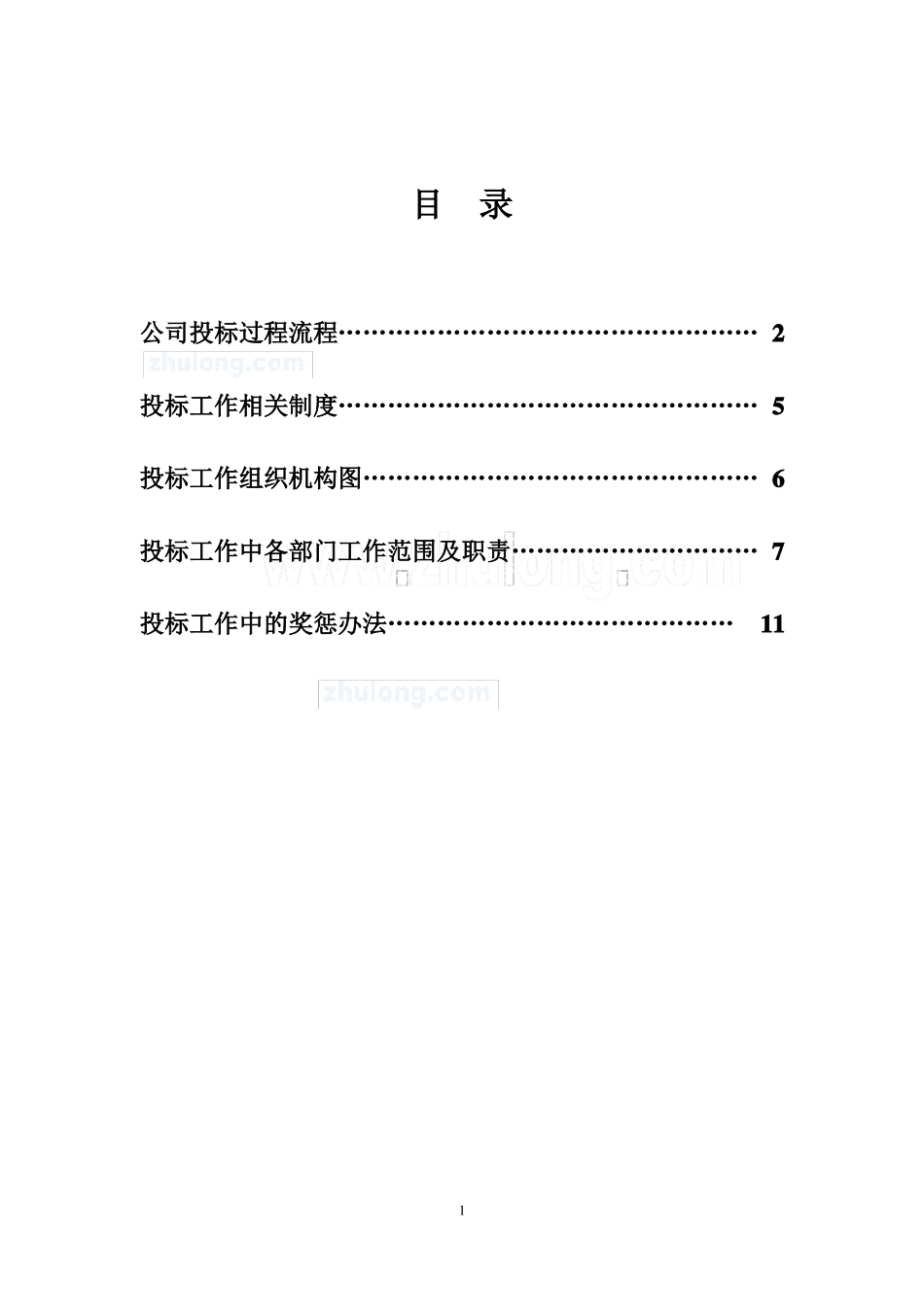 建筑公司项目招投标管理制度及流程_secret_第1页