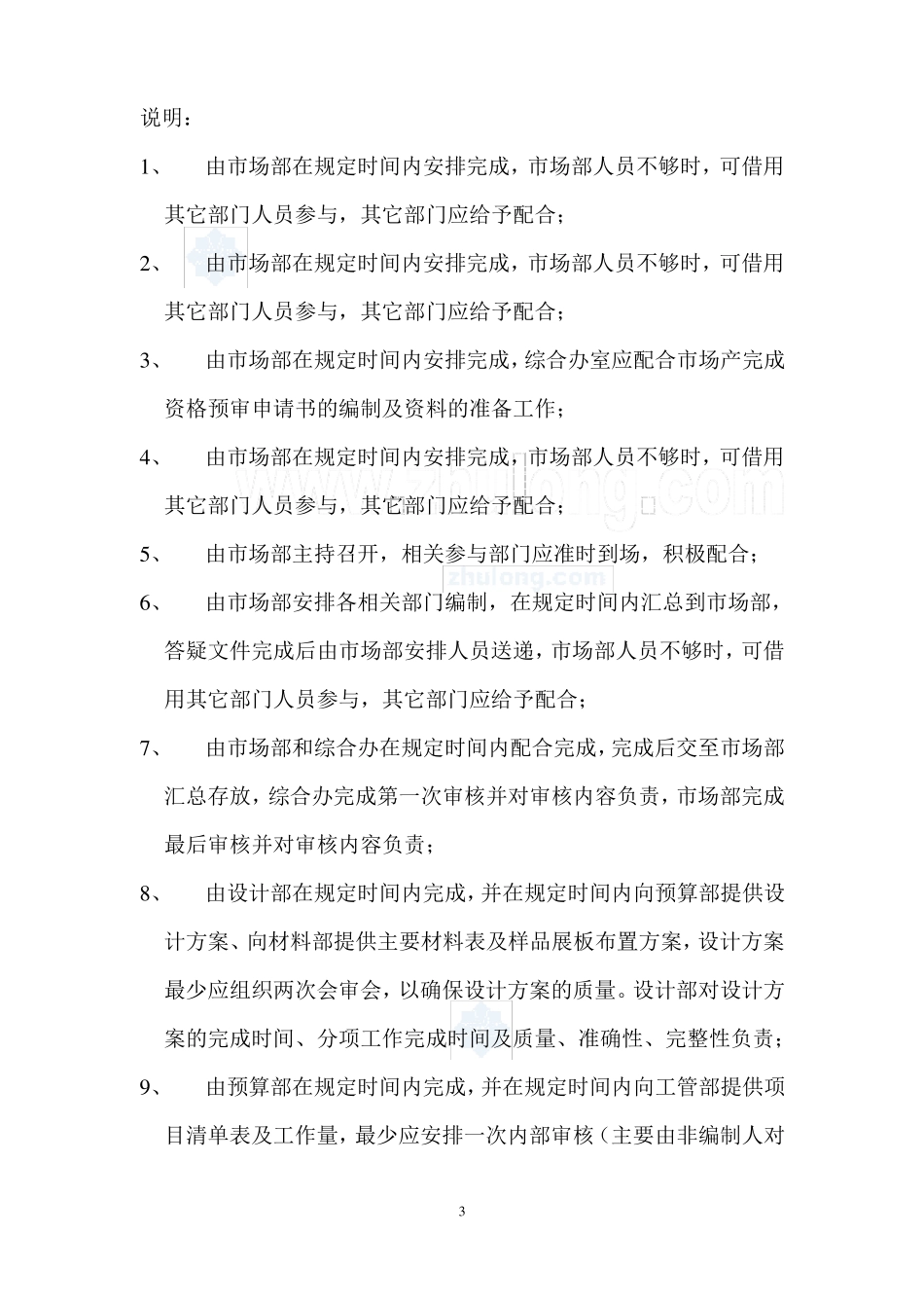 建筑公司项目招投标管理制度及流程_secret_第3页