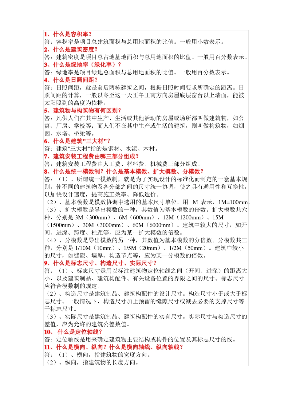 建筑名词解释_第1页