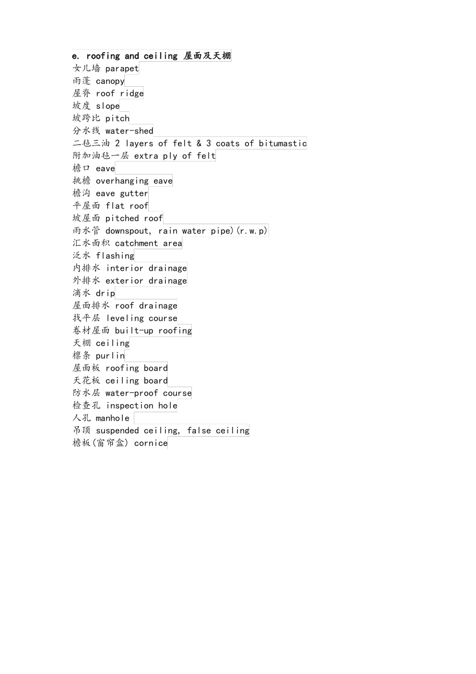 建筑学常见英语词汇_第3页