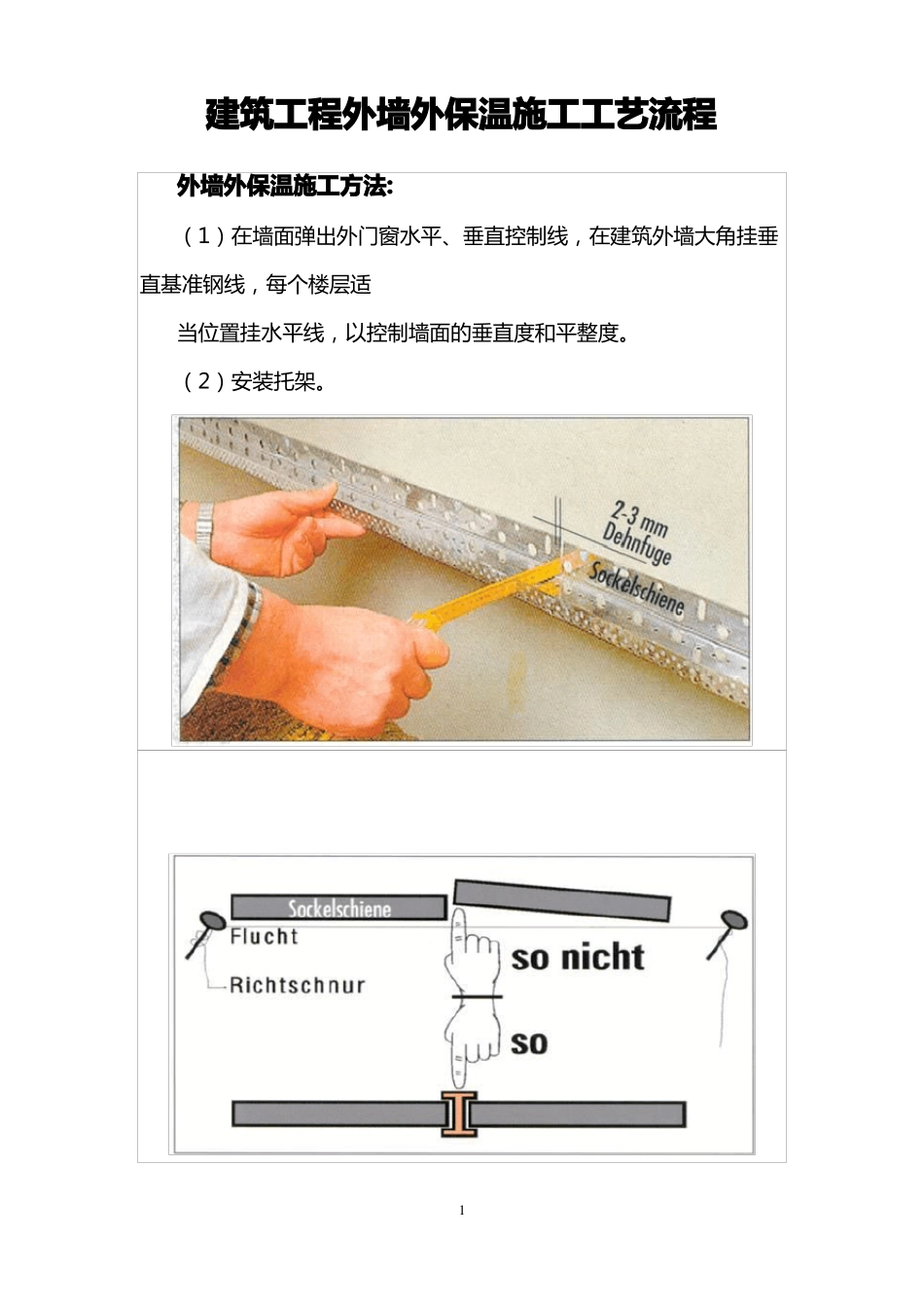 建筑工程外墙外保温施工工艺流程_第1页