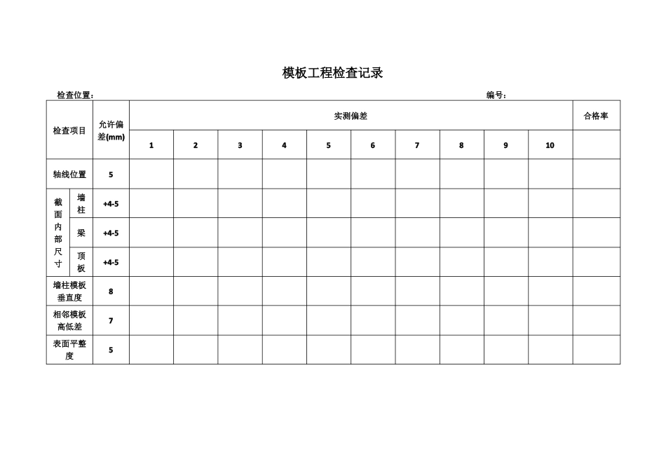 建筑工程检查记录表_第1页