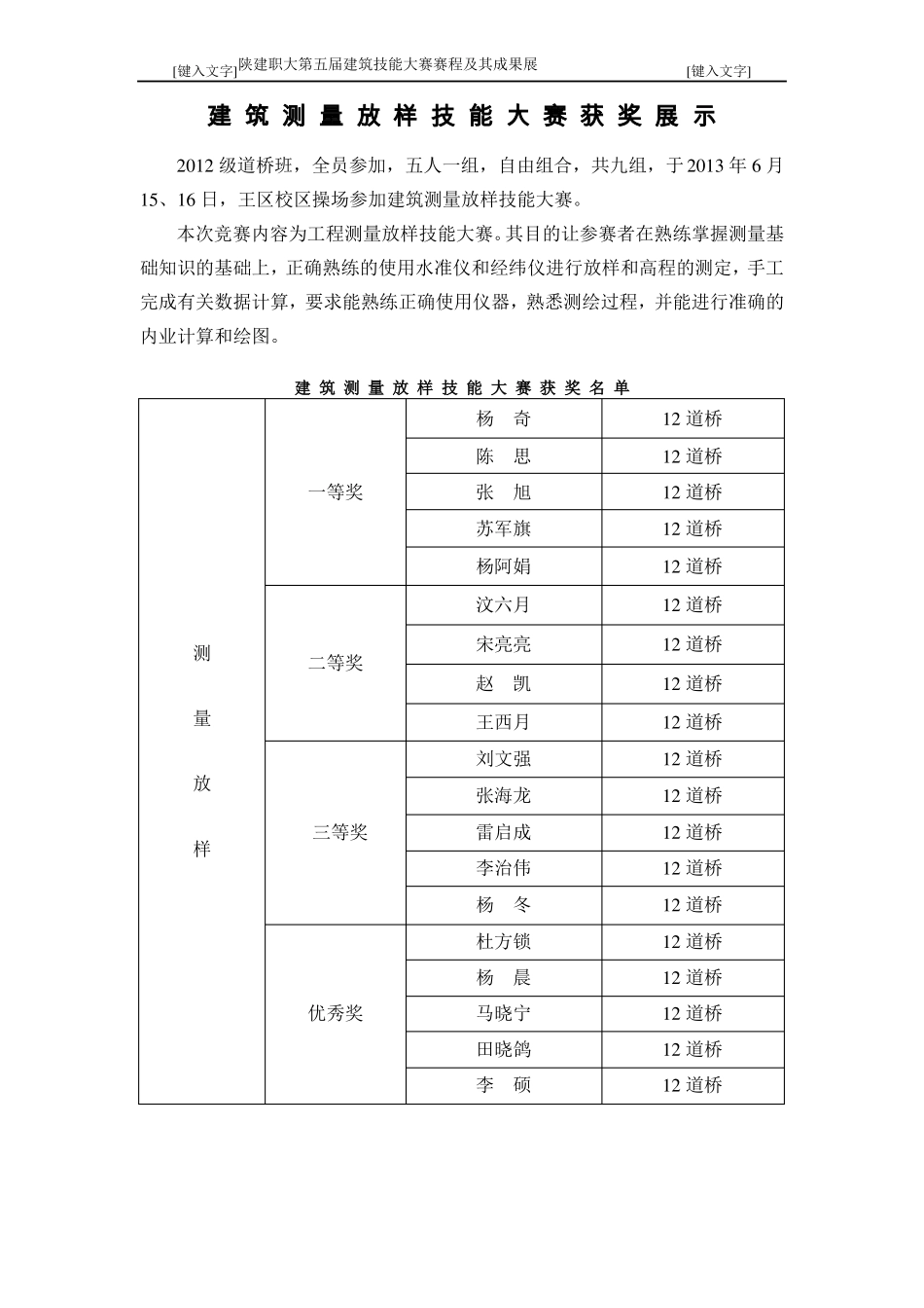 建筑技能大赛赛程及其成果展_第3页
