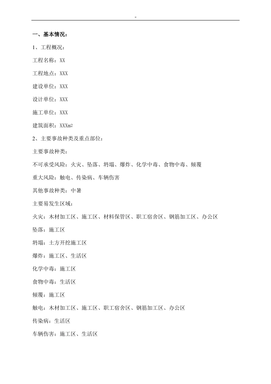 建筑施工现场突发事情应急情况方案_第1页