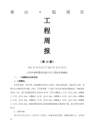 建设单位工程周报报