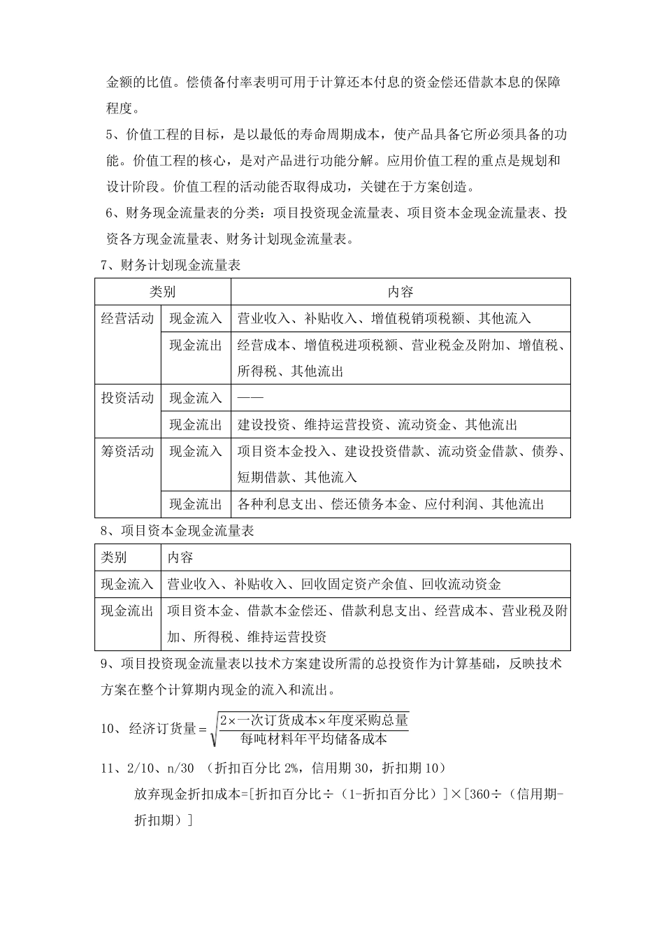 建设工程经济记忆知识点_第3页