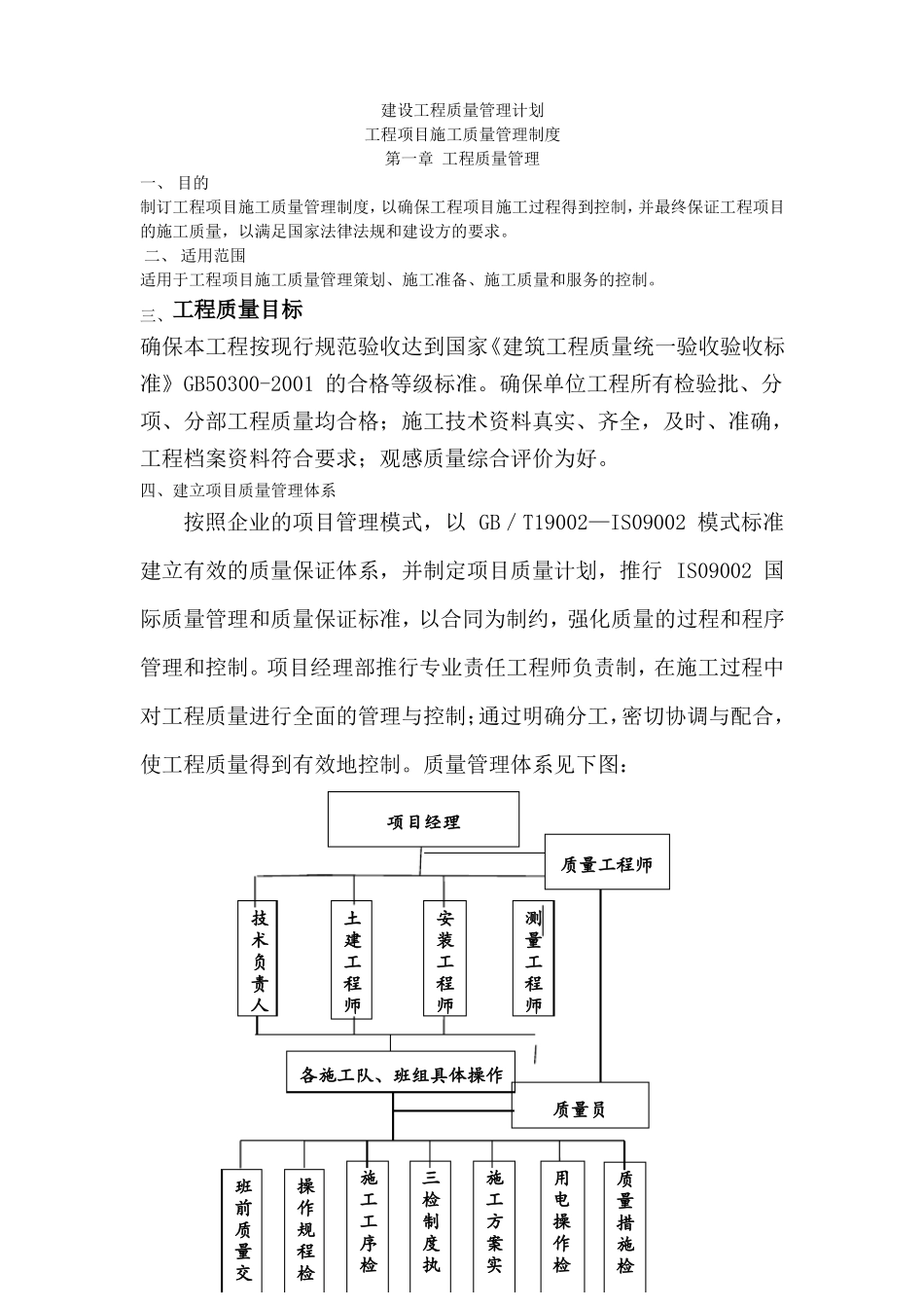 建设工程质量管理计划_第1页