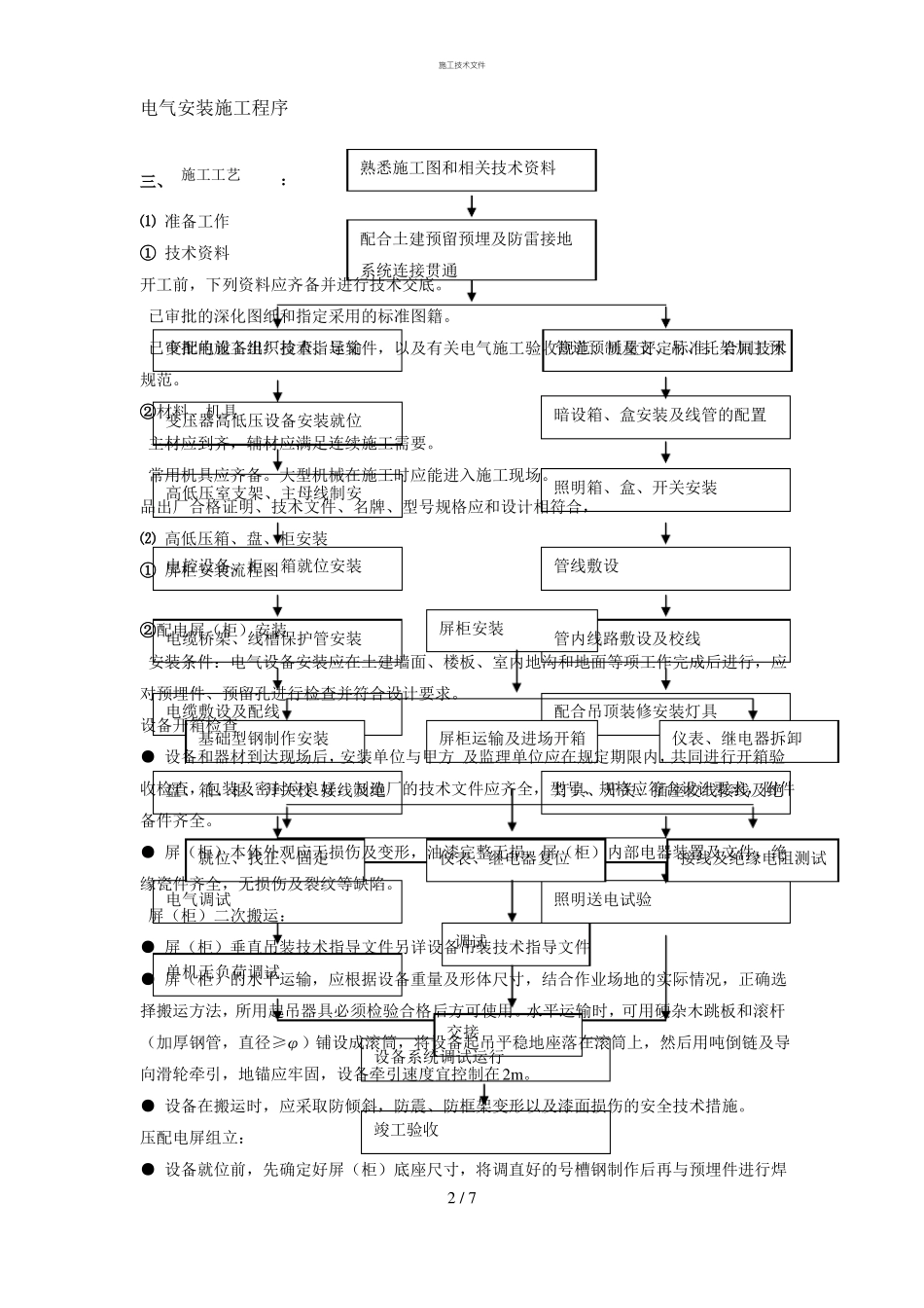 强电施工组织设计一般技术文件_第2页