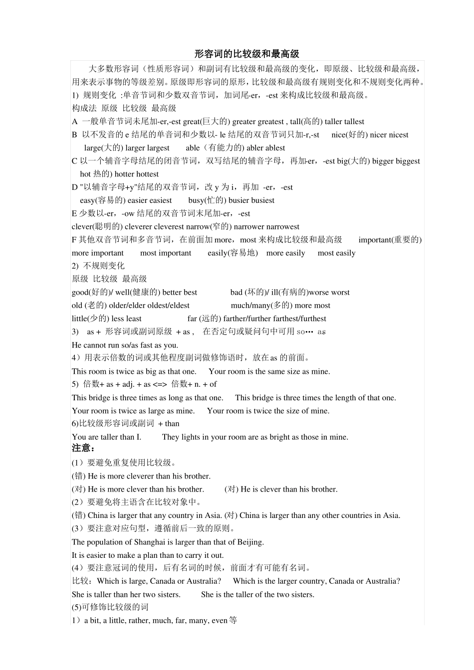 形容词的比较级和最高级新_第1页