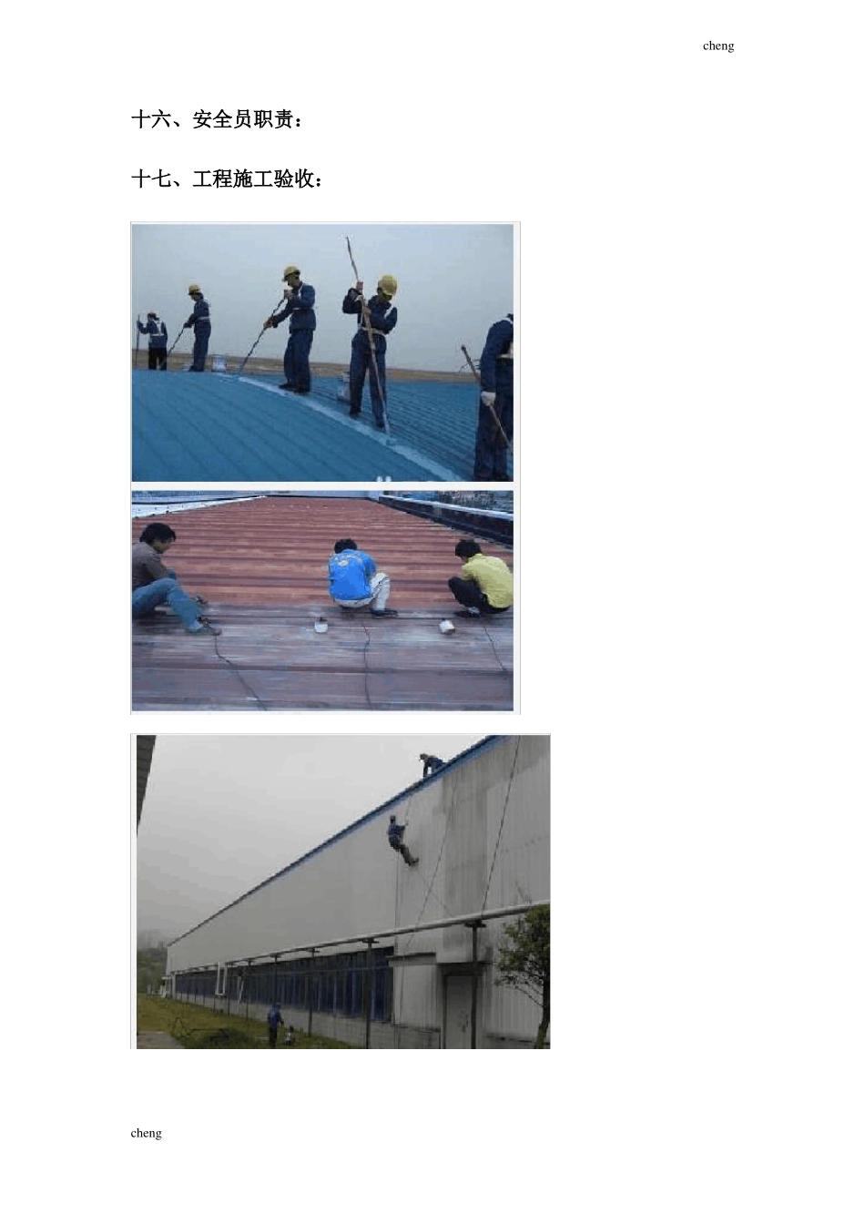 彩钢瓦除锈喷油漆防腐-施工设计方案范本_第3页