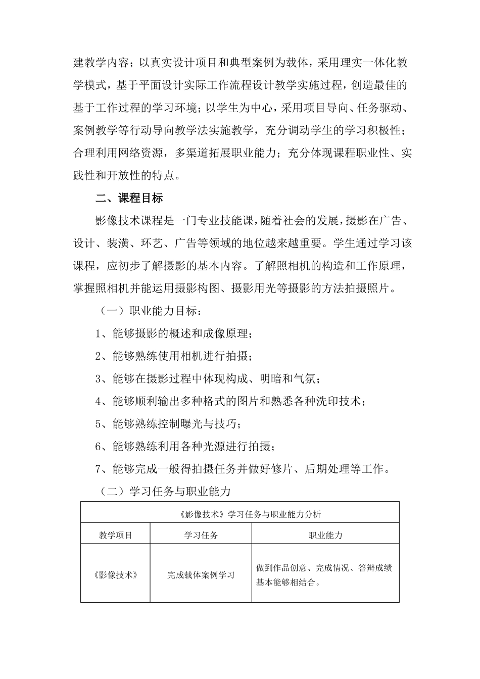 影像技术课程标准_第2页