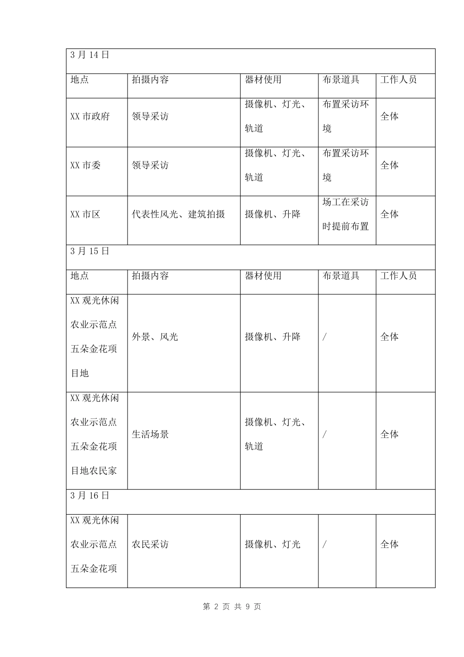 影视拍摄计划书三篇_第2页