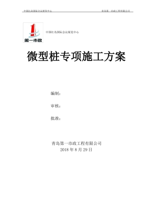 微型桩专项施工方案