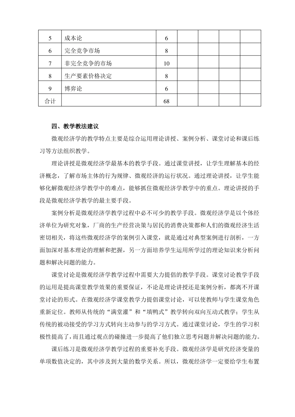 微观经济学教学大纲_第3页