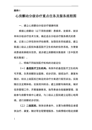 心房颤动分级诊疗技术方案