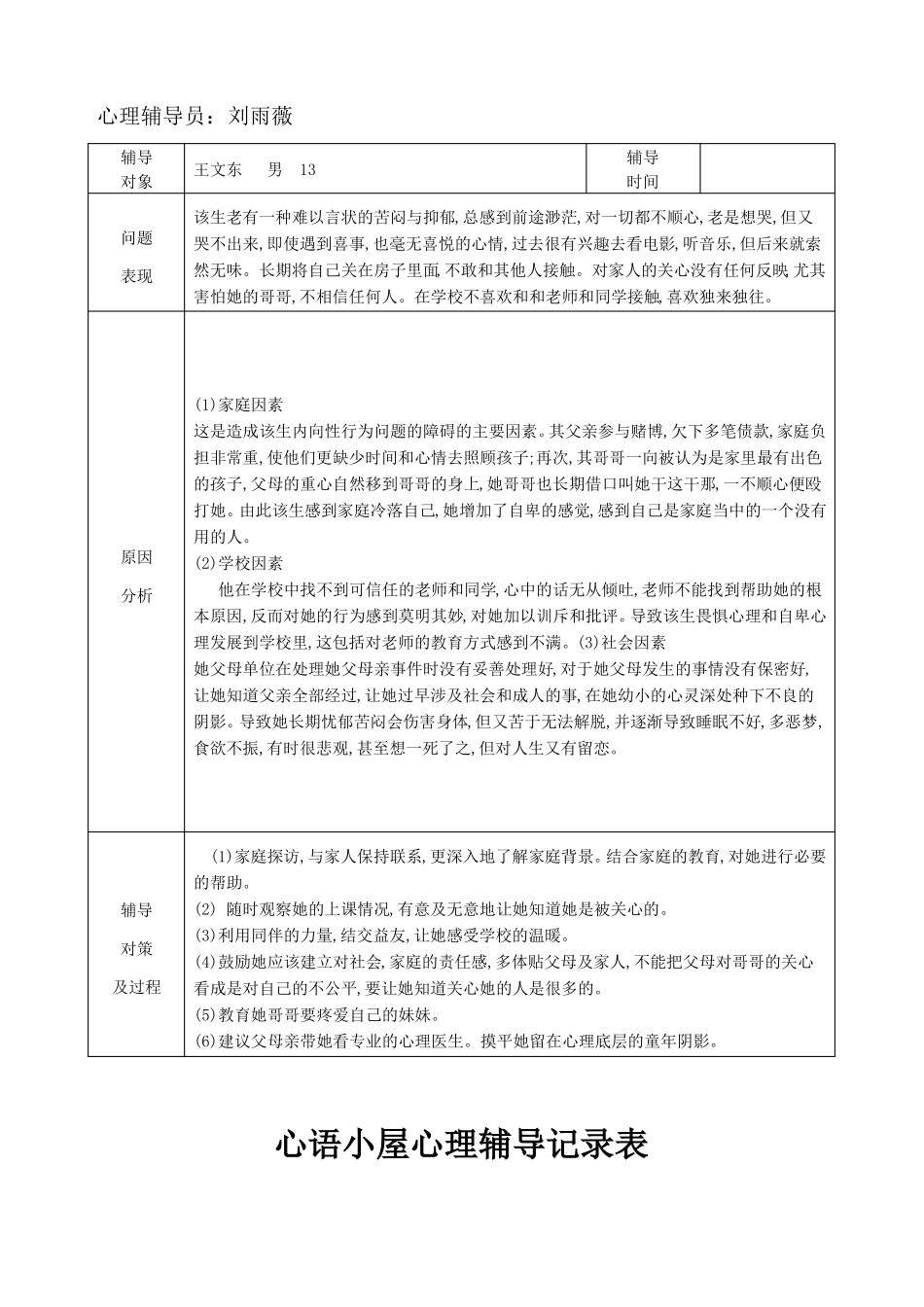 心理咨询记录表_第2页