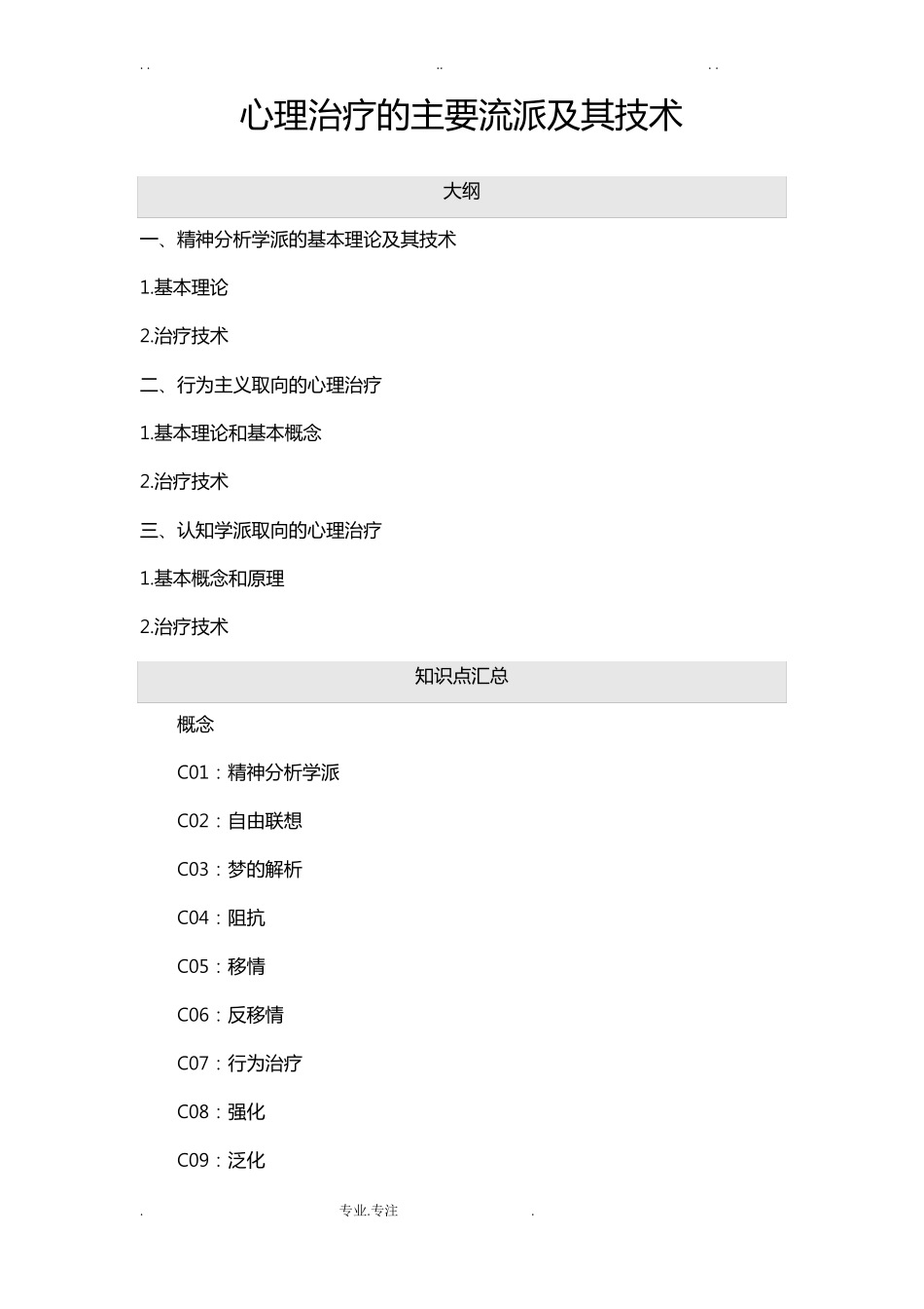 心理治疗的主要流派和技术_第1页