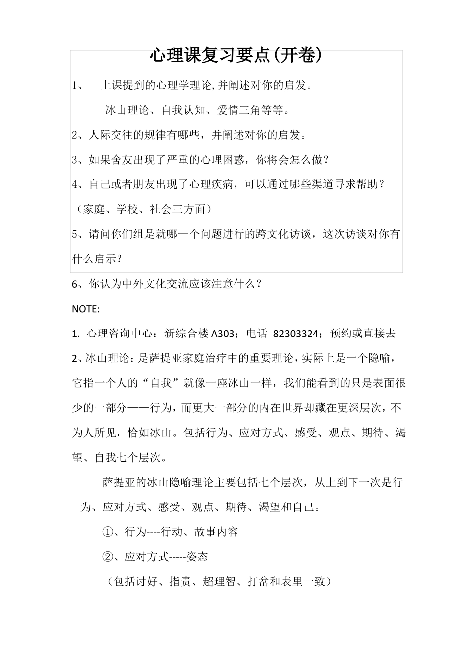 心理课复习要点开卷_第1页