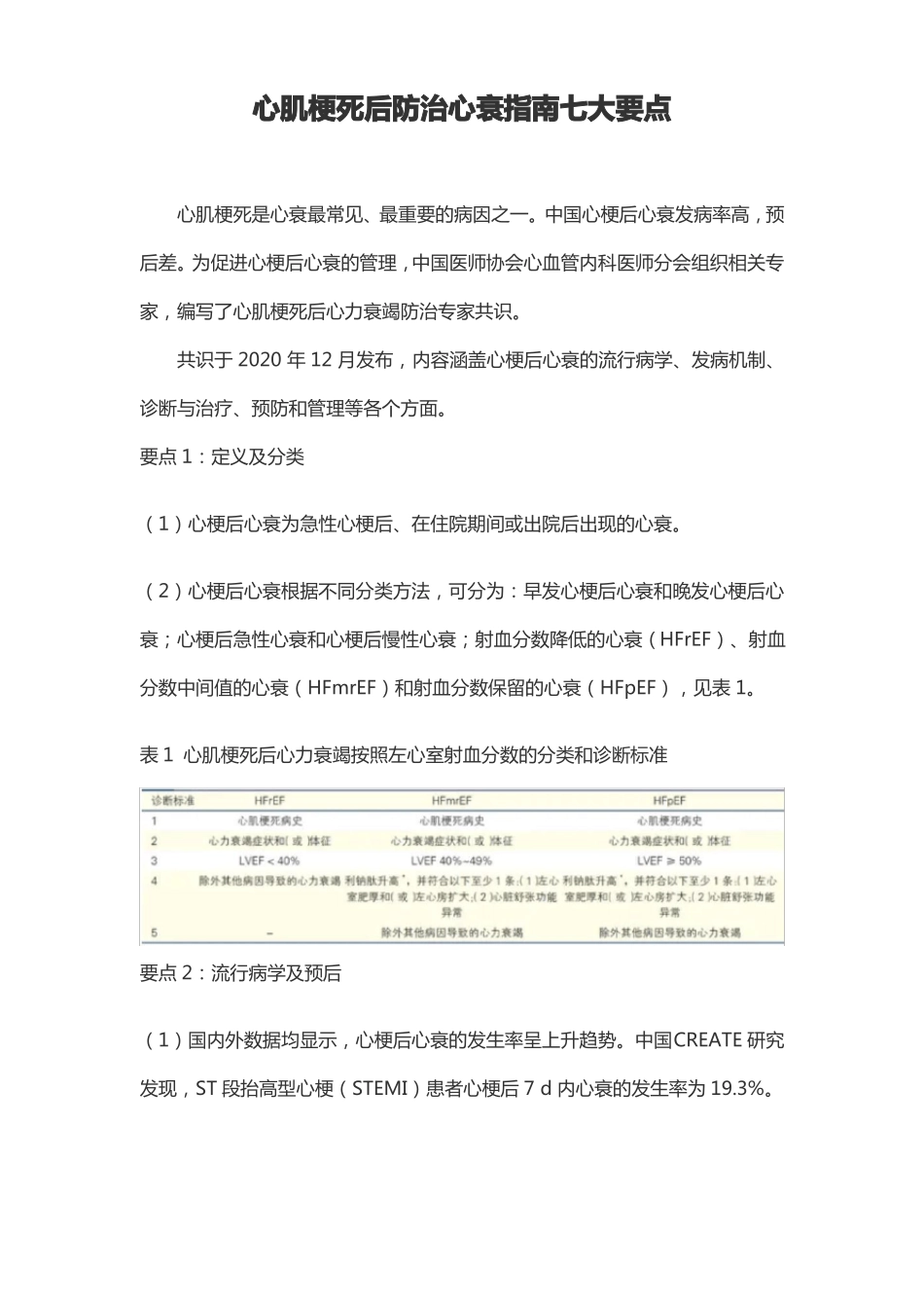 心肌梗死后防治心衰指引七大要点_第1页