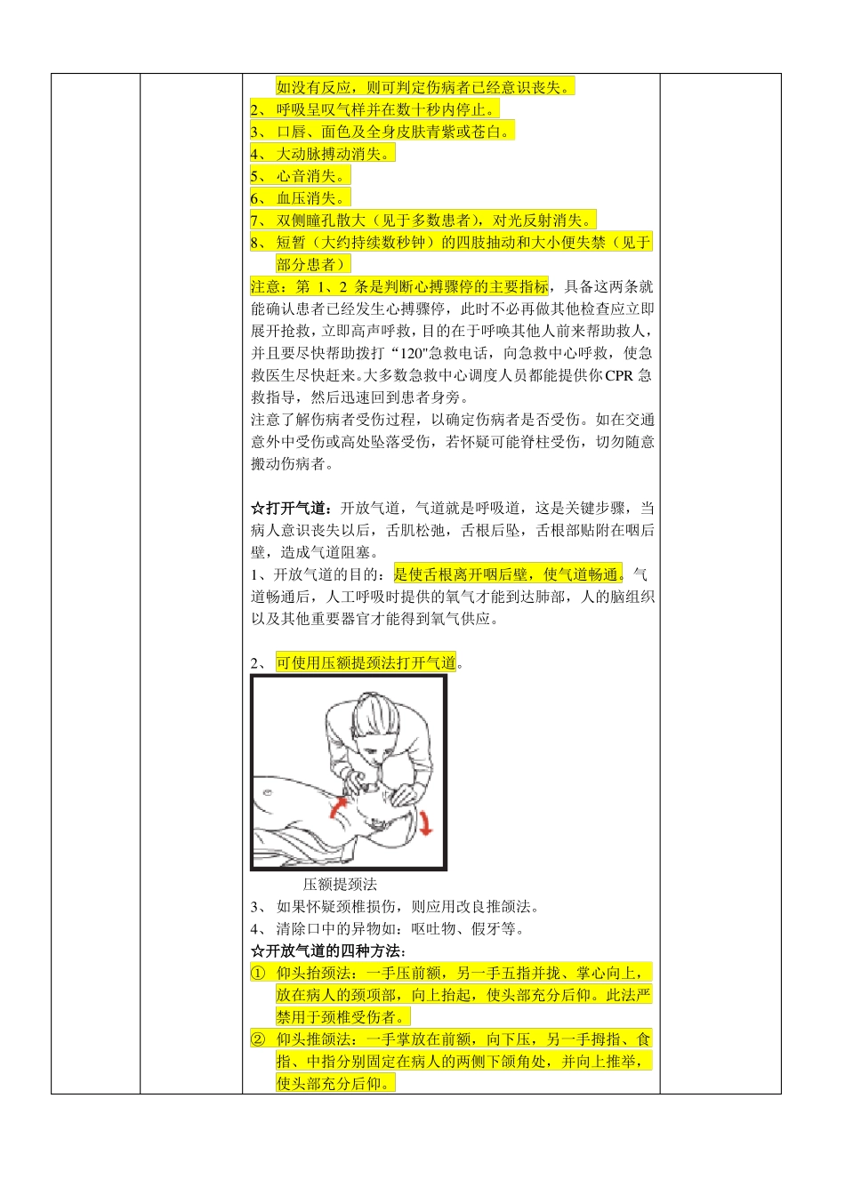 心肺复苏教学教案_第2页