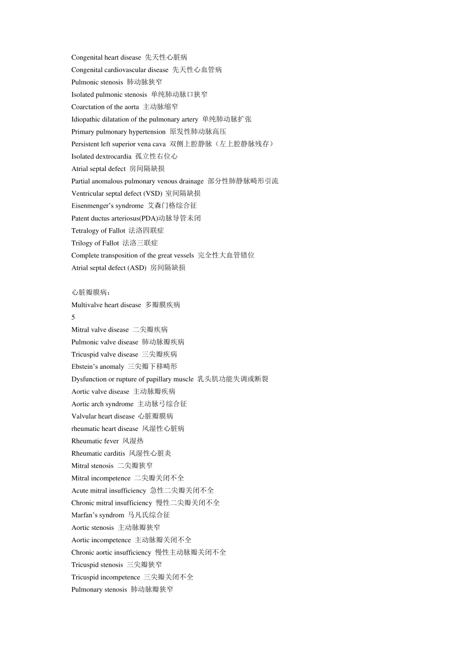 心血管医学英语单词_第3页