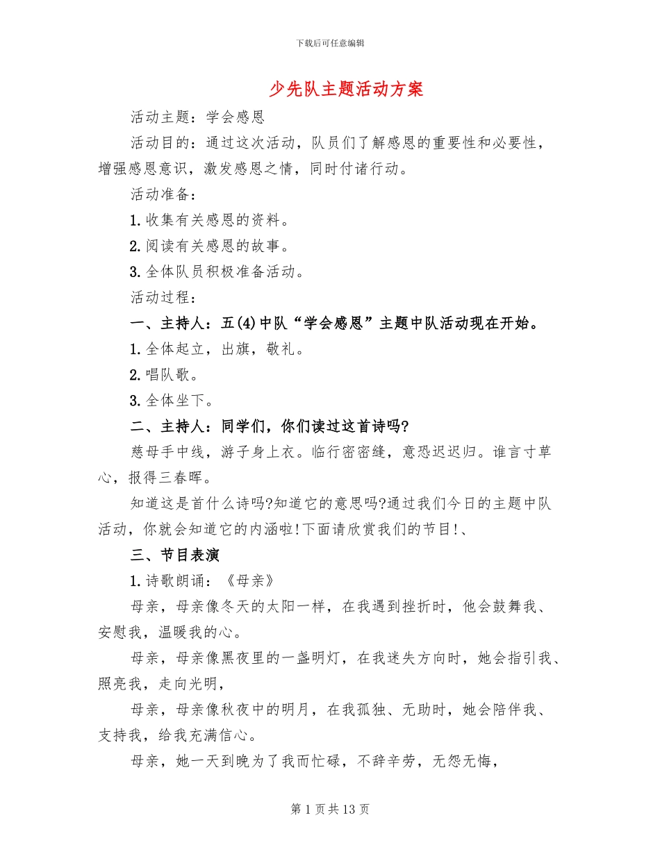 少先队主题活动方案_第1页