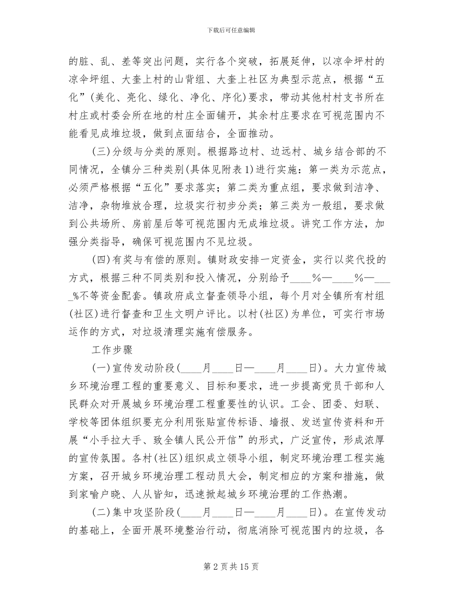 居委城乡环境治理方案范文_第2页