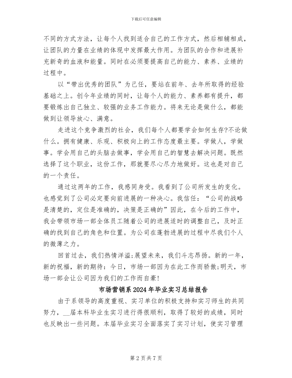 市场营销总监工作总结2024年_第2页