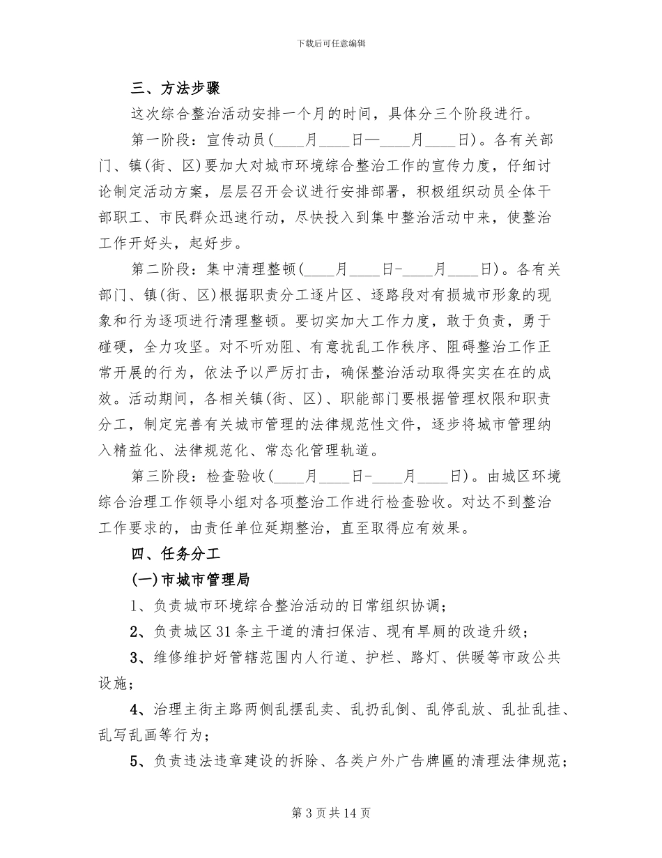 市政办城市环境整治方案_第3页