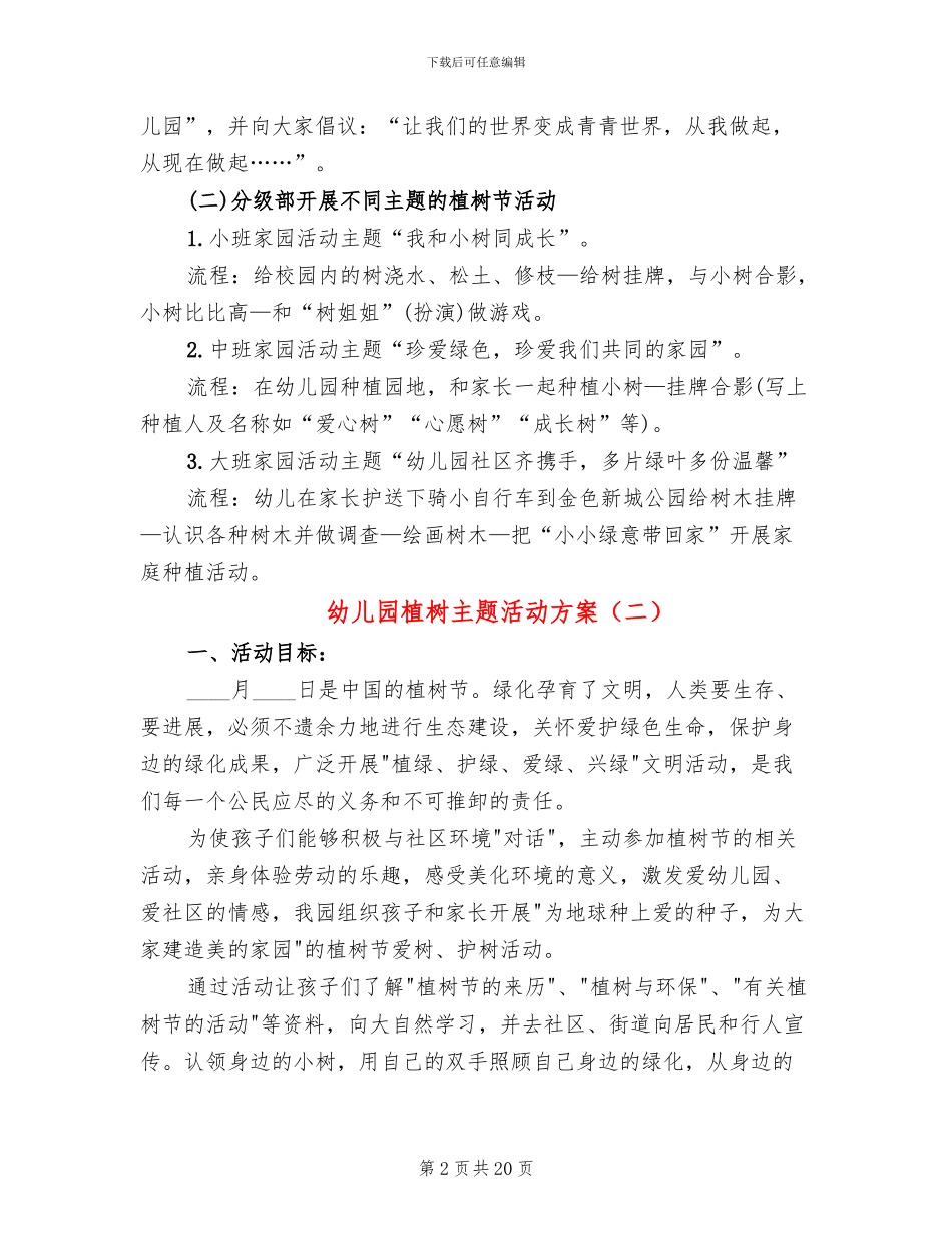 幼儿园植树主题活动方案_第2页