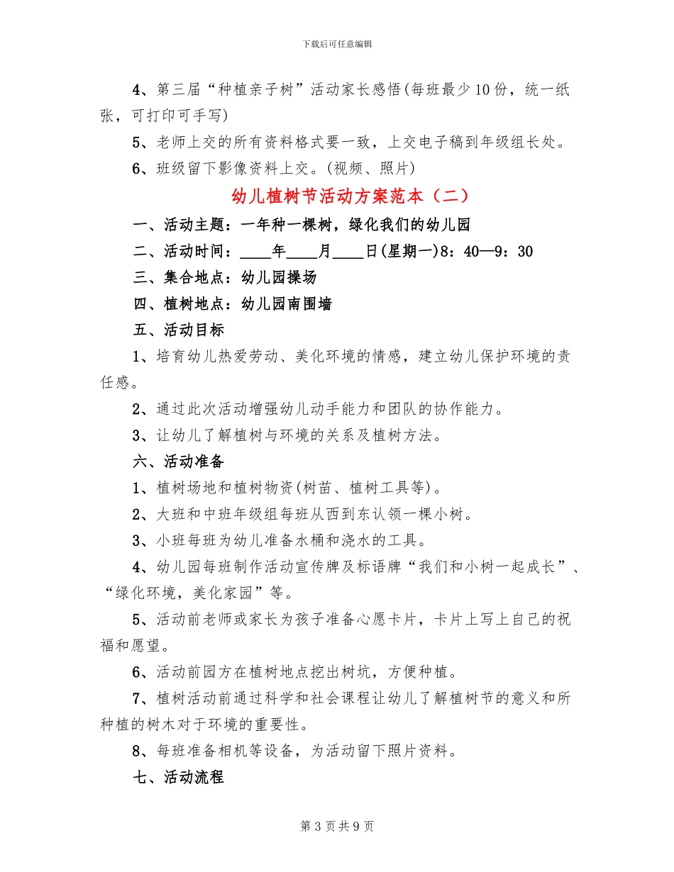幼儿植树节活动方案范本(6篇)_第3页