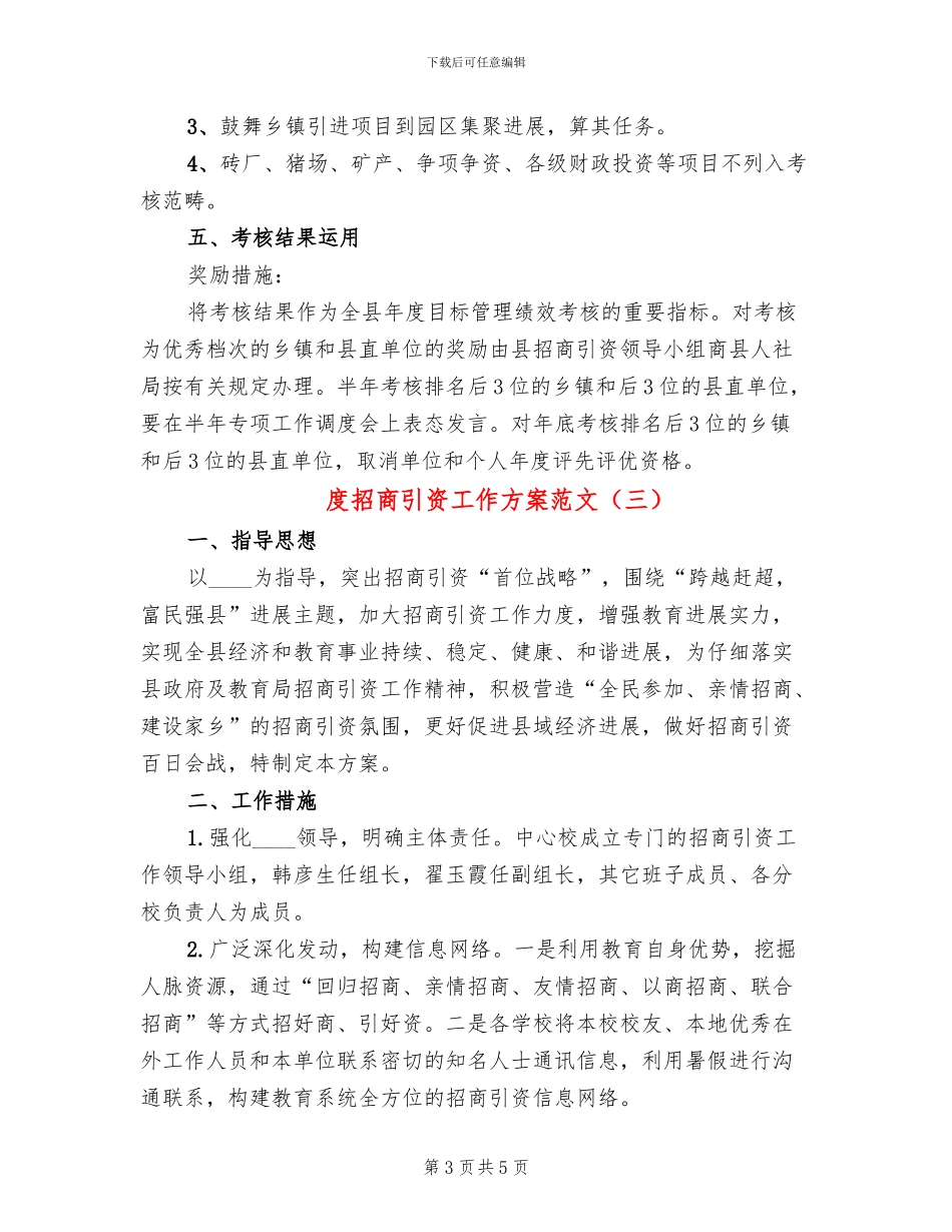度招商引资工作方案范文_第3页